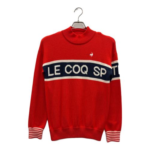 le coq sportif (ルコックスポルティフ) ウォッシャブル ビッグロゴセーター レディース SIZE L レッド QGWUJL03