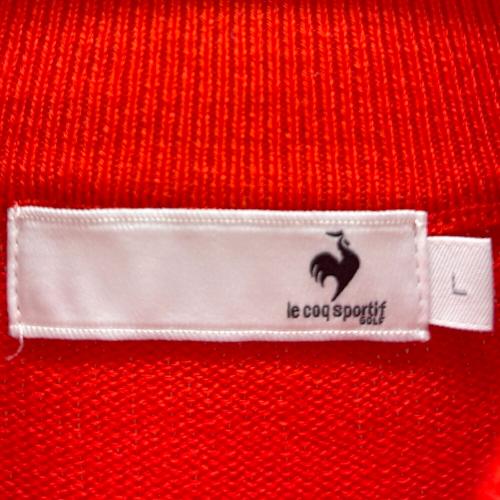 le coq sportif (ルコックスポルティフ) ウォッシャブル ビッグロゴセーター レディース SIZE L レッド QGWUJL03