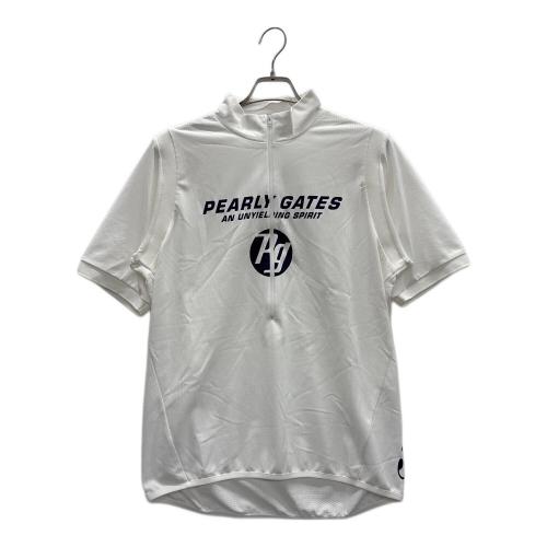 PEARLY GATES (パーリーゲイツ) ゴルフウェア(トップス) メンズ SIZE 5 ホワイト×ブラック