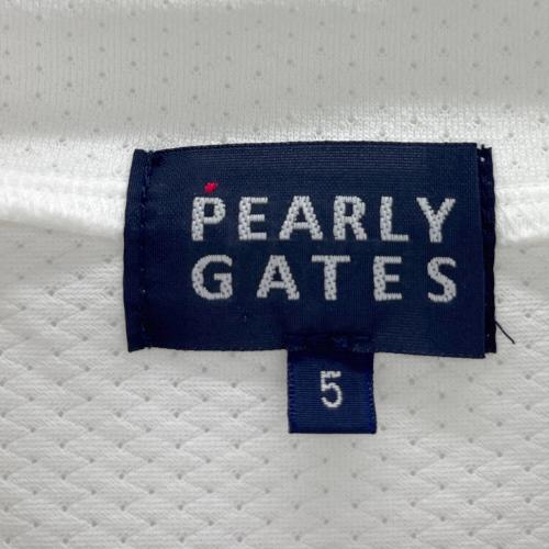 PEARLY GATES (パーリーゲイツ) ゴルフウェア(トップス) メンズ SIZE 5 ホワイト×ブラック