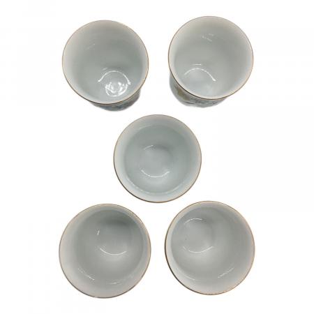 深川製磁 (フカガワセイジ) 酒器揃 くれない 徳利2・御猪口5セット