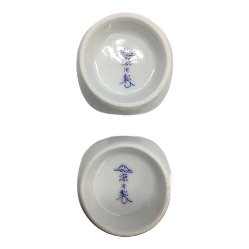 深川製磁 (フカガワセイジ) 酒器揃 くれない 徳利2・御猪口5セット