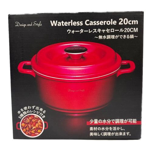 日本洋食器株式会社 ウォーターレスキャセロール レッド ガスコンロ・IH使用可 DSWL20-WHRE