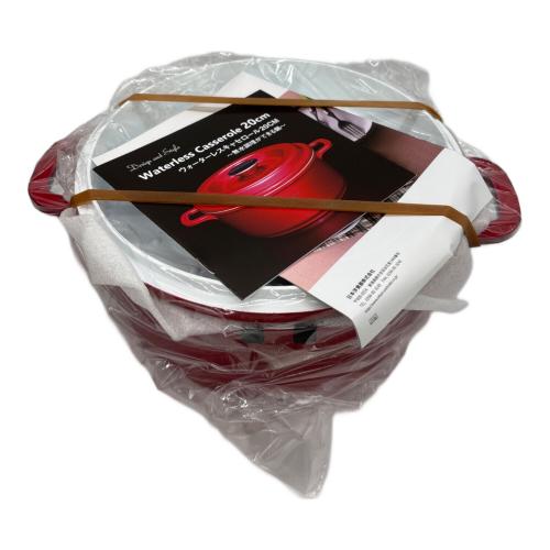 日本洋食器株式会社 ウォーターレスキャセロール レッド ガスコンロ・IH使用可 DSWL20-WHRE