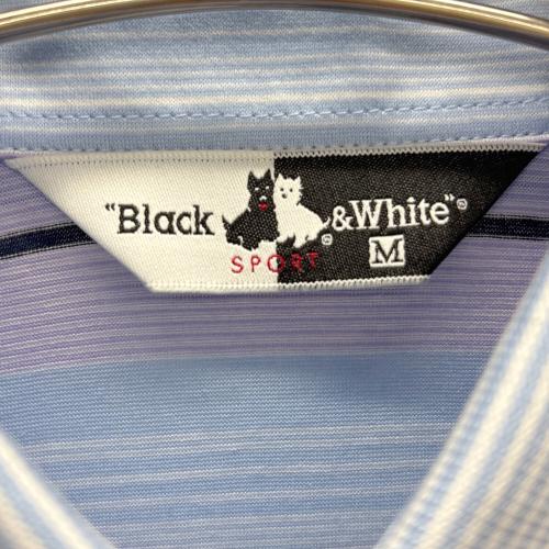 Black&White (ブラックアンドホワイト) ゴルフウェア(トップス) メンズ SIZE M スカイブルー ポロシャツ