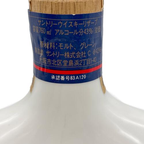 サントリー ジャパニーズウィスキー 760ml リザーブ 陶器ボトル 大阪世界帆船まつり83 記念ボトル 未開封