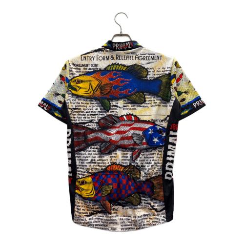 PRIMAL wera サイクルウェア メンズ SIZE M ホワイト×ブルー 魚