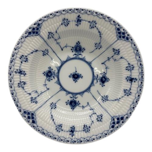 ROYAL COPENHAGEN (ロイヤル・コペンハーゲン) ディーププレート 21cm 604 ブルーフルーテッド・ハーフレース