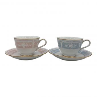 Noritake (ノリタケ) カップ&ソーサー レースウッドゴールド 2Pセット