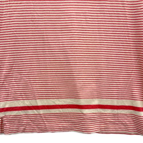 PEARLY GATES (パーリーゲイツ) ゴルフウェア(トップス) メンズ SIZE 4 レッド×ホワイト ハーフジップカットソー ボーダー