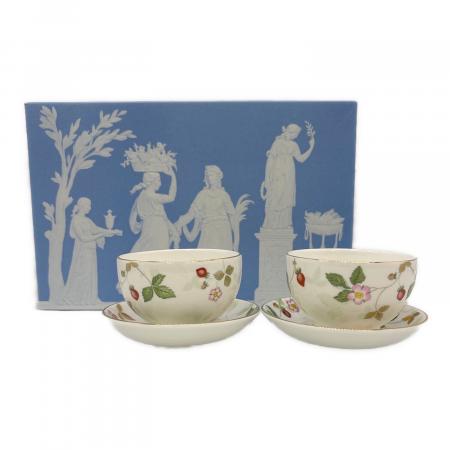 愛品館江戸川店】WEDGWOODワイルドストロベリーペアテイーセット6点