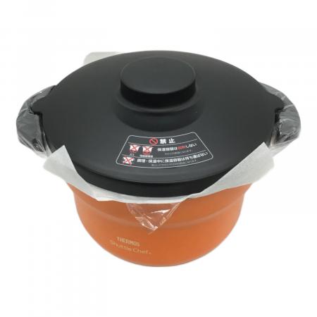 新品未使用 THERMOS サーモス シャトルシェフ KBJ-3000（BK） THERMOS (サーモス) 真空保温調理器シャトルシェフ オレンジ KBJ-3000