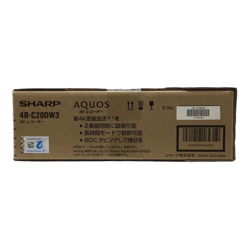 SHARP (シャープ) 4Kレコーダー 4B-C20DW3 2番組 2TB -