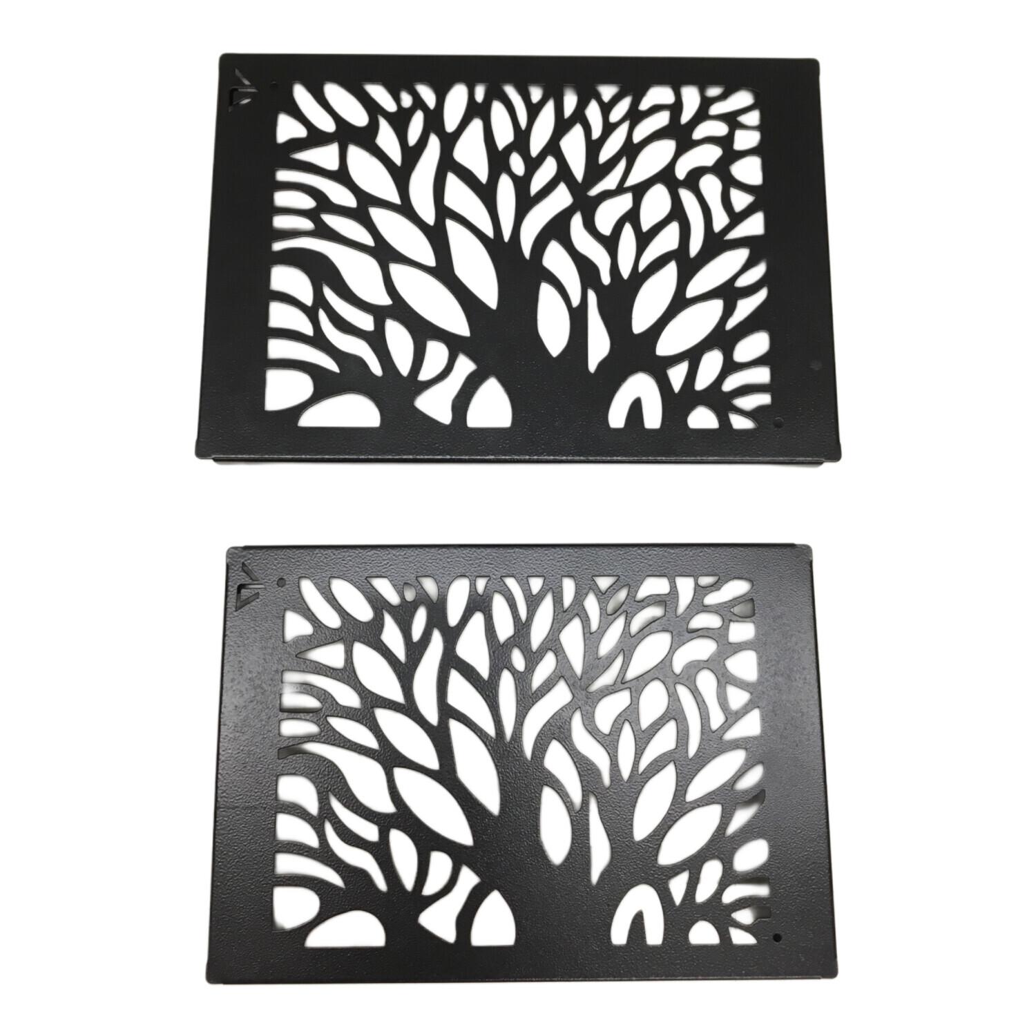 BLACK DESIGN (ブラックデザイン) ツリー柄アイアンプレート BLACK