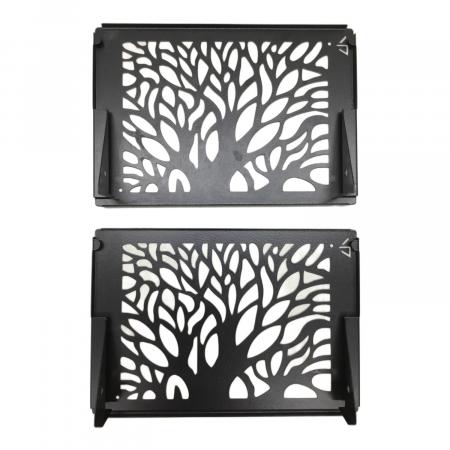 BLACK DESIGN アイアンプレート ツリー柄 BLACK DESIGN (ブラック