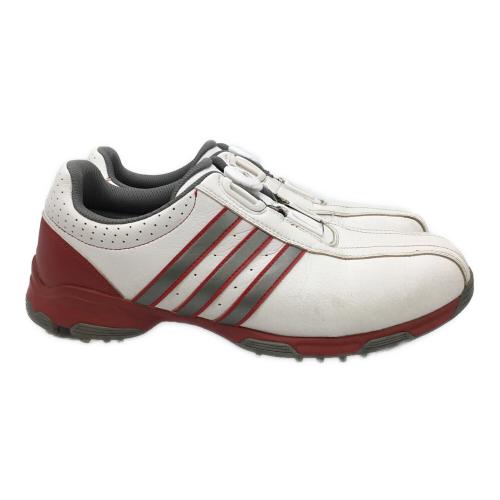 adidas (アディダス) ゴルフシューズ メンズ SIZE 27.5cm ホワイト×レッド F33363