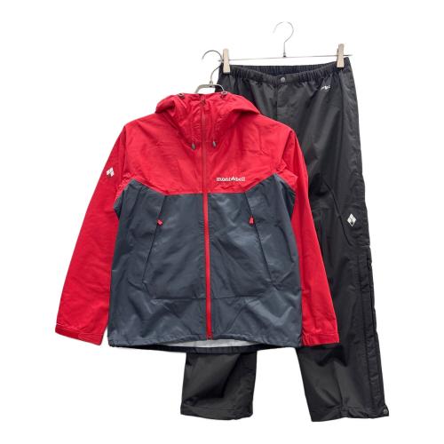 mont-bell (モンベル) レインウェア レディース SIZE S レッド×ブラック オールシーズン 1128636/1128638
