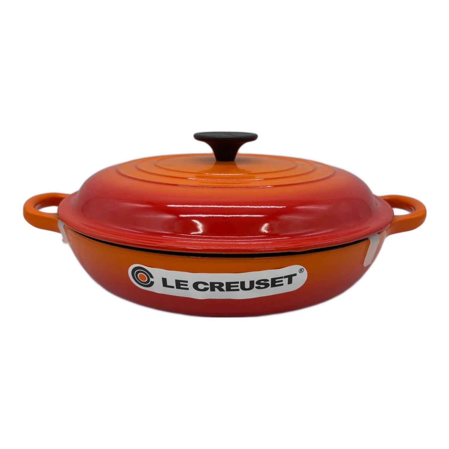 LE CREUSET (ルクルーゼ) キャセロール SIZE 26cm オレンジ (ブラック