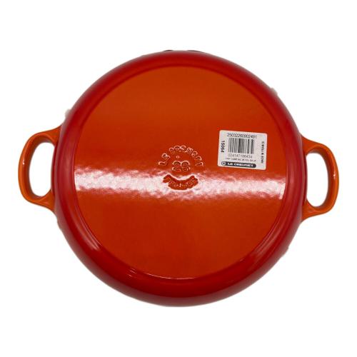 LE CREUSET (ルクルーゼ) キャセロール SIZE 26cm オレンジ (ブラックツマミ) シグニチャー ビュッフェ・キャセロール