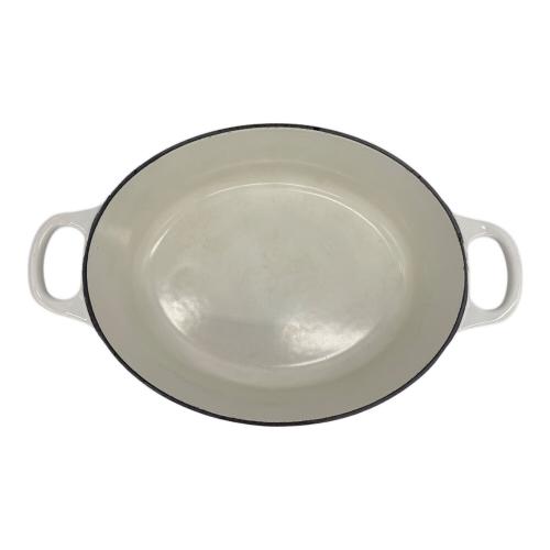 LE CREUSET (ルクルーゼ) 両手鍋 ホワイト ココット・オーバル