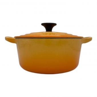 LE CREUSET (ルクルーゼ) 鍋 SIZE 18 オレンジ ココット・ロンド
