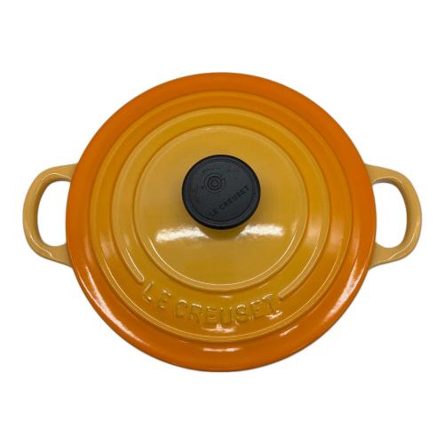 LE CREUSET (ルクルーゼ) 鍋 SIZE 18 オレンジ ココット・ロンド