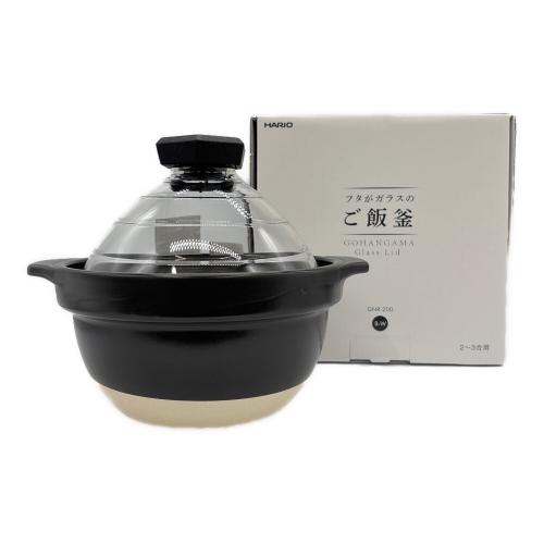 HARIO (ハリオ) フタがガラスのご飯釜 GNR-200 2～3号用