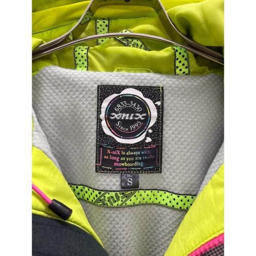 X-nix (エクスニクス) XN1820B71 XN1820T71 スノーボードウェア(セット) チェック柄 レディース SIZE S ブラック×ホワイト