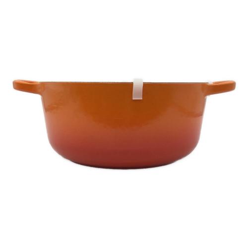 LE CREUSET (ルクルーゼ) 両手鍋 20cm オレンジ ココット・ロンド
