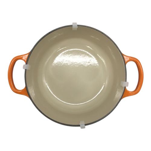 LE CREUSET (ルクルーゼ) 両手鍋 20cm オレンジ ココット・ロンド