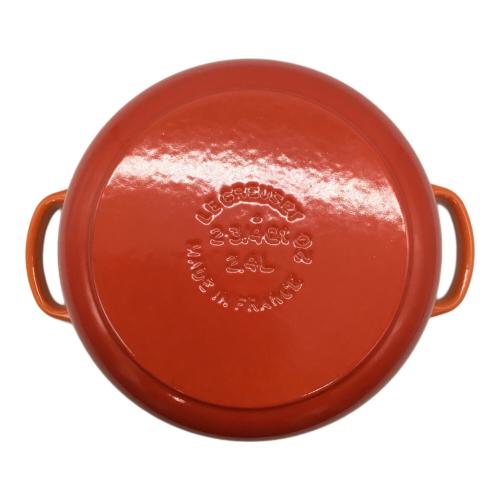 LE CREUSET (ルクルーゼ) 両手鍋 20cm オレンジ ココット・ロンド