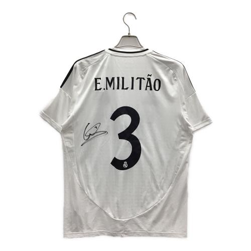 adidas (アディダス) レアル・マドリード 24/25 ホームレプリカユニフォーム エデル・ミリトン ゲームシャツ メンズ SIZE L ホワイト