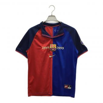 NIKE (ナイキ) FCバルセロナ 100周年 99/01 ホームレプリカユニフォーム フィリップ・コクー ゲームシャツ メンズ SIZE S レッド×ブルー