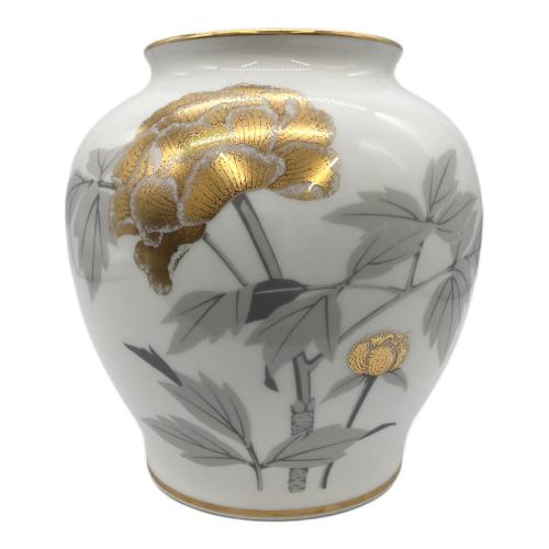 大倉陶園 (オオクラトウエン) 花瓶 金蝕バラ