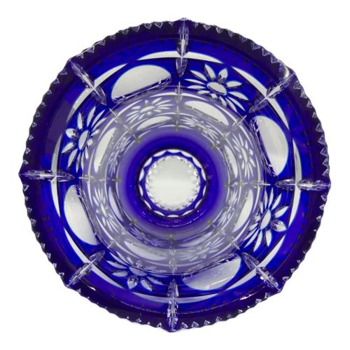 POLONIA (ポロニア) 花瓶 ブルー 切子