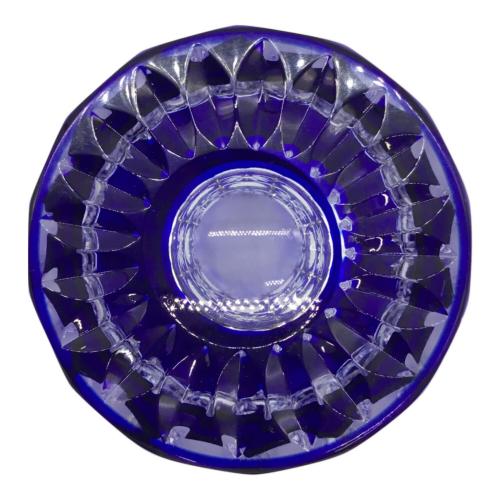 POLONIA (ポロニア) 花瓶 ブルー 切子