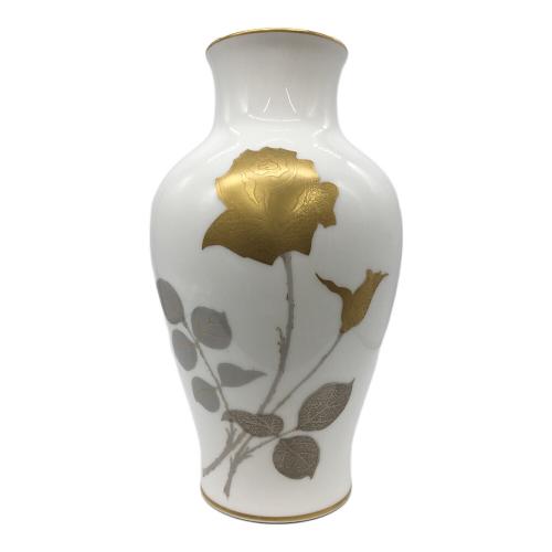 大倉陶園 (オオクラトウエン) 花瓶 金蝕バラ