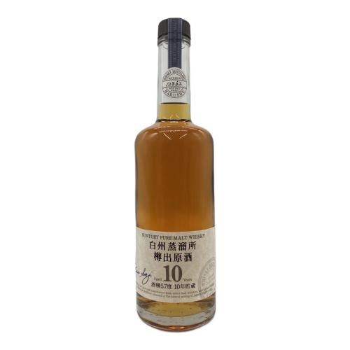 SUNTORY (サントリー) 白州蒸溜所 樽出原酒 10年貯蔵 ジャパニーズウィスキー 600ml
