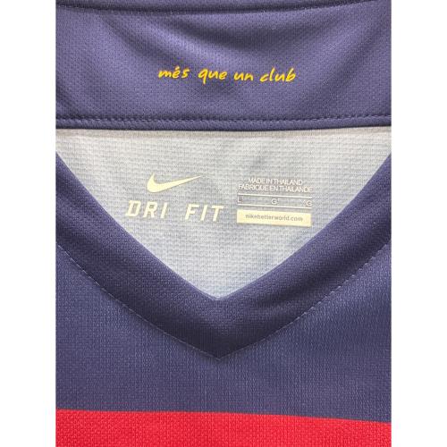 NIKE (ナイキ) FCバルセロナ 15/16ホームユニフォーム ジョルディ・アルバ ゲームシャツ メンズ SIZE L レッド×ネイビー