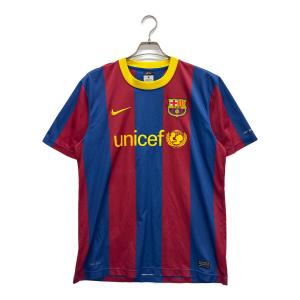 NIKE (ナイキ) FCバルセロナ 10/11ホームユニフォーム ゲームシャツ メンズ SIZE L レッド×ネイビー