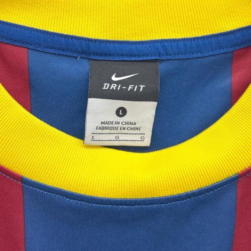 NIKE (ナイキ) FCバルセロナ 10/11ホームユニフォーム ゲームシャツ メンズ SIZE L レッド×ネイビー