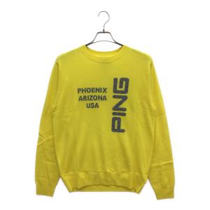 PiNG (ピン) カシミヤクルーネックニットプルオーバー ゴルフウェア(トップス) 621-3270191 メンズ SIZE L イエロー