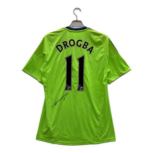 adidas (アディダス) ゲームシャツ チェルシーFC 10/11 ドログバ サードユニフォーム メンズ SIZE M 黄緑