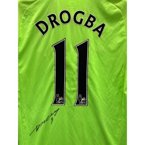 adidas (アディダス) ゲームシャツ チェルシーFC 10/11 ドログバ サードユニフォーム メンズ SIZE M 黄緑