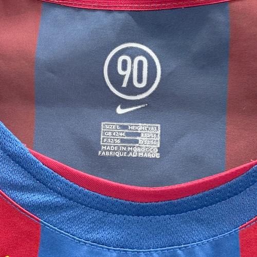 NIKE (ナイキ) ゲームシャツ FCバルセロナ  04/05 ホームユニフォーム GIO メンズ SIZE L レッド×ブルー