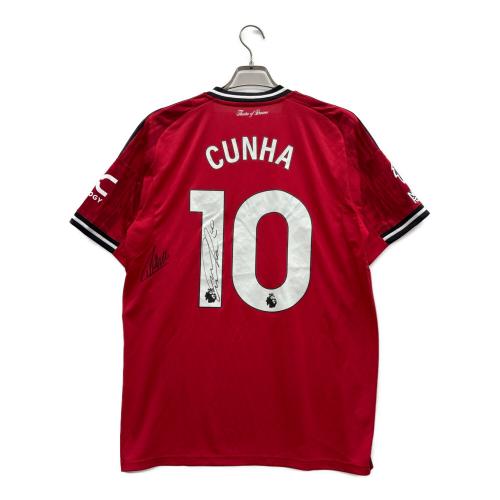 adidas (アディダス) ゲームシャツ マンチェスター・ユナイテッド 25/26 ホームユニフォーム クーニャ メンズ SIZE 2XL レッド