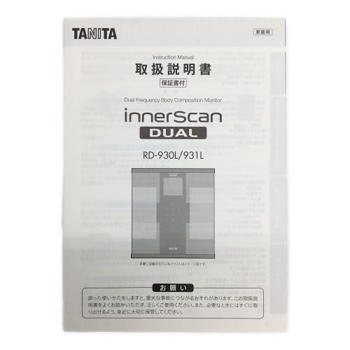 TANITA (タニタ) 体組成計 インナースキャンデュアル RD-930L ブラック