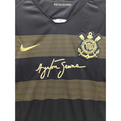 NIKE (ナイキ) ゲームシャツ SCコリンチャンス・パウリスタ 2018-19シーズン SIZE XL ブラック アイルトン・セナ追悼モデル