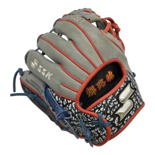 SSK (エスエスケー) プロエッジ 内野手用 軟式グローブ 右利き用 PENJB9GG グレー×ブルー ハビアー・バエズ GGモデル