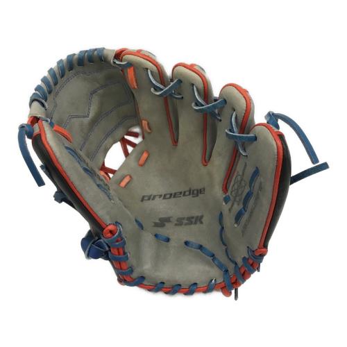 SSK (エスエスケー) プロエッジ 内野手用 軟式グローブ 右利き用 PENJB9GG グレー×ブルー ハビアー・バエズ GGモデル